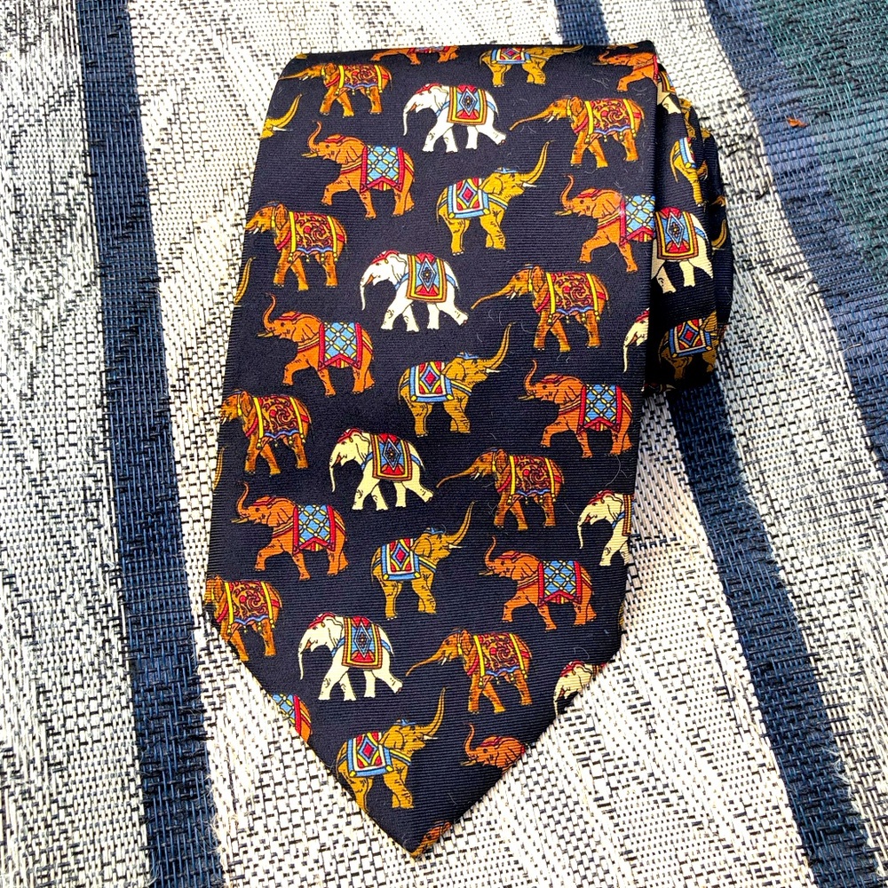 Huntington Elephants Silk Tie 4”